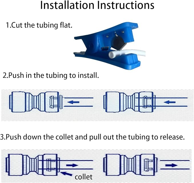NSF 3/8" inch Water Line Tubing and Push to Connect Fittings - Image 4