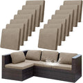 14Pcs Outdoor Stretch Cushion Covers, Waterproof Outdoor Chair Cushion Covers by CALBODE