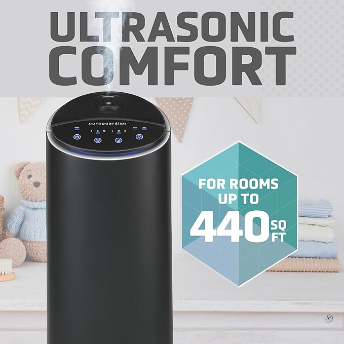 Pure Guardian Ultrasonic Cool Mist Humidifier, 100 Hour Run Time, 1.5 Gallon - Image 4