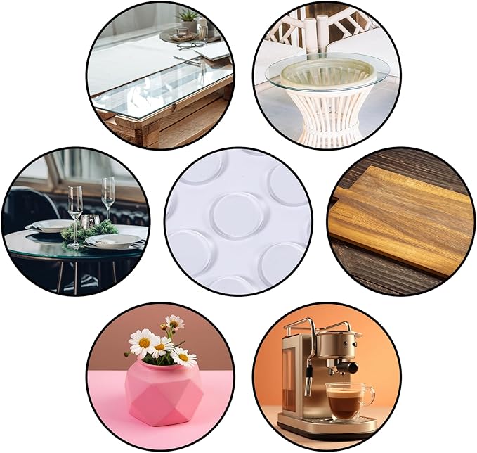 30 PCS Glass Table Top Anti Slip Bumpers, Round Glass Table Top Bumpers - Image 4