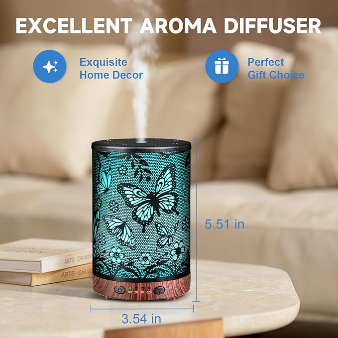Essential Oil Diffuser 120ML Metal Aromatherapy Diffuser - Image 5