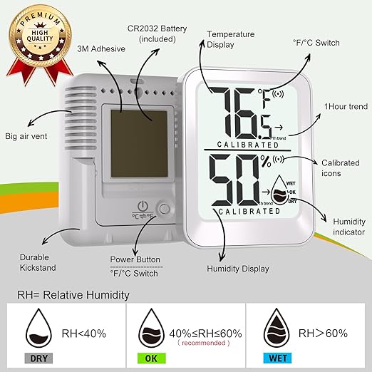 3 Pack Room Thermometer Indoor Hygrometer - Image 6