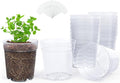 homenote Clear Nursery Pots for Plants, 6.7 Inch Plant Pot for Planting Plastic by HOMENOTE
