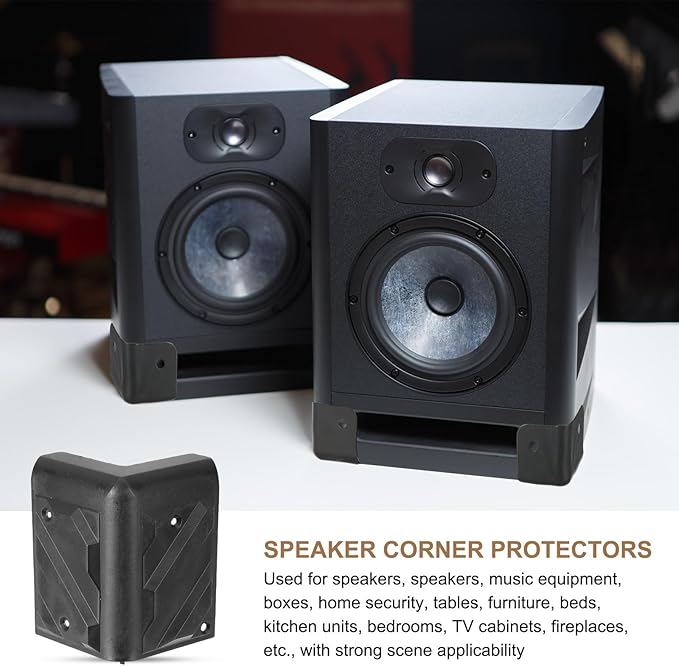 uxcell 8 Pcs 1.69" x 1.69" Speaker Corner Protectors, Plastic Right Angle - Image 5