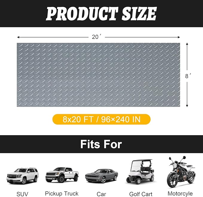 8x20 FT Garage Floor Mat, 2.8mm Thickened Flooring Roll - Image 2