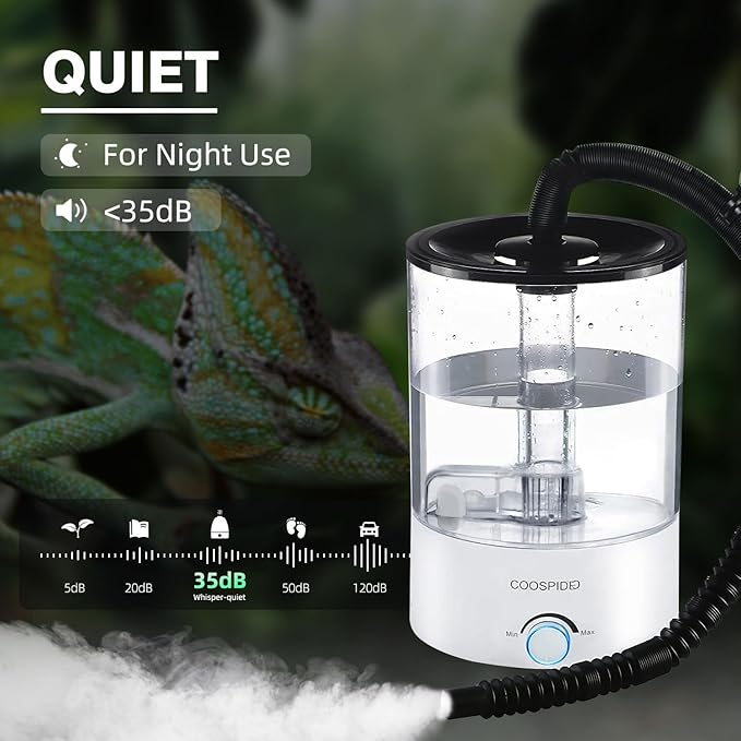 Coospider 4.2L Top Fill Reptile Humidifier, Fogger Mister - Image 2