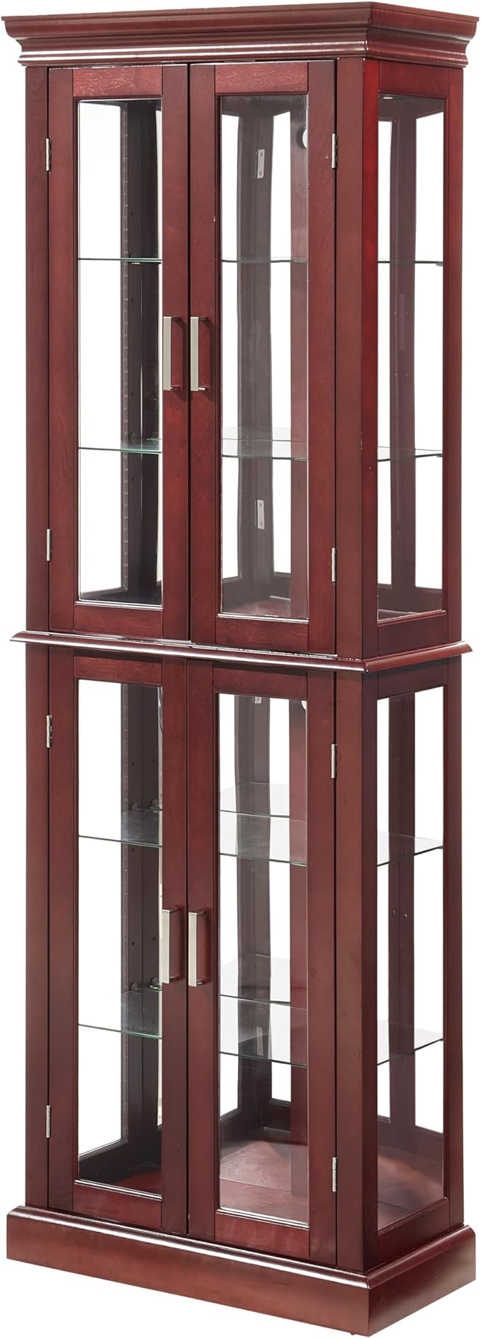 Lighted Wooden Display Curio Cabinet, Cabinet - Image 8