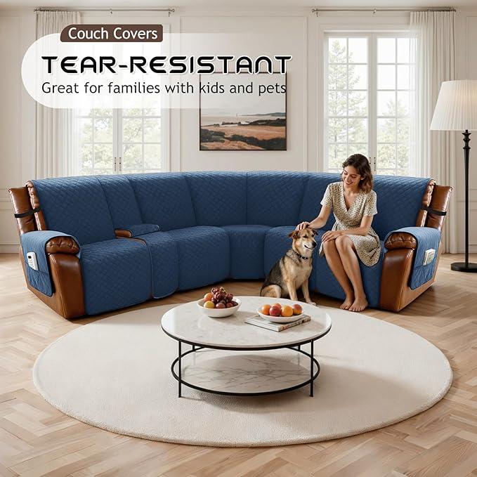 Arfntevss Recliner Sectional Couch Covers - Image 5