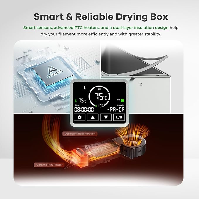 Creality Space Pi X4L Filament Dryer, 4 Spools 3D Printer Filament Dehydrator - Image 6