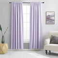 DONREN Lilac Room Darkening Curtain Panels 84" Long by DONREN