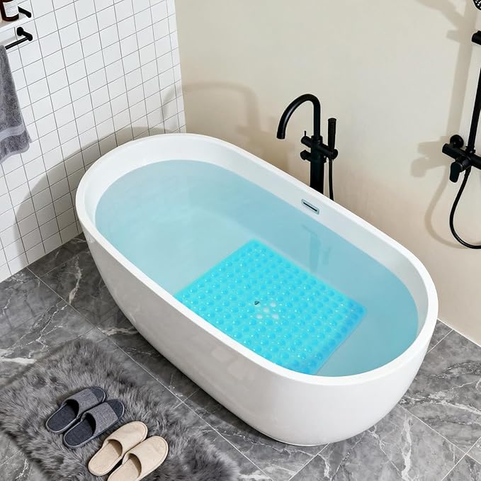 Anti-Slip Bathtub Shower mat, 20.8×20.8（Approximately 53×53cm） inch Soft - Image 5