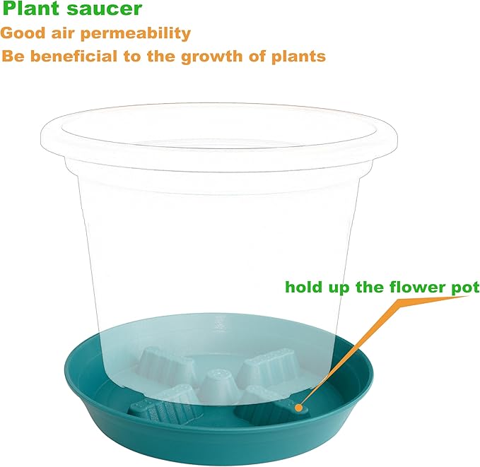 4 Pack Plant Saucer 8 inch, 10 12 14 17 inch, Plant Stand Plastic Plant Saucers - Image 3