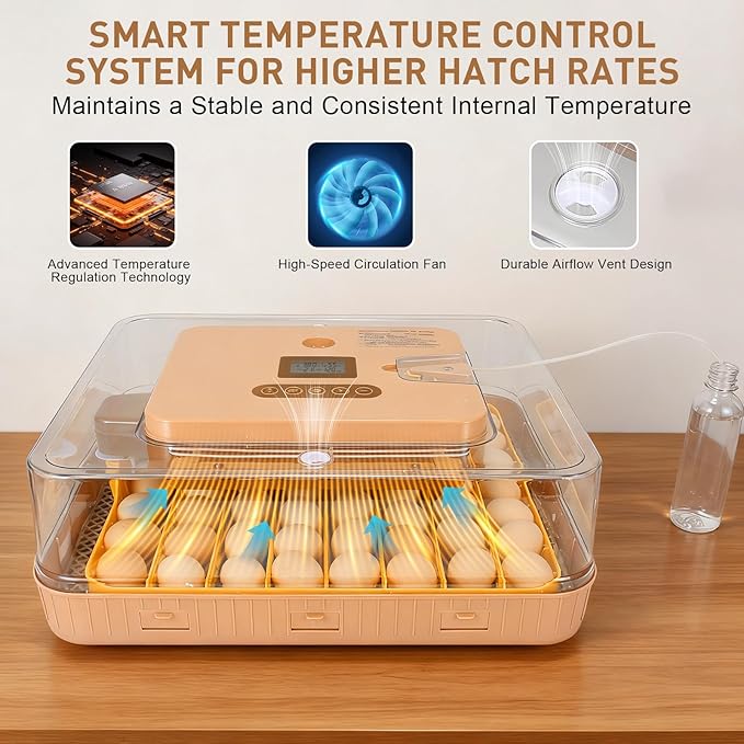 Automatic 56-Egg Incubator for Breeders, Sensor-Based Precise Humidity+Temp - Image 5