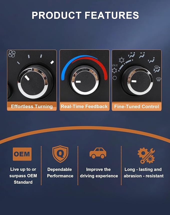 Flecto Manual Climate Control Module AC Heater Panel Compatible - Image 3