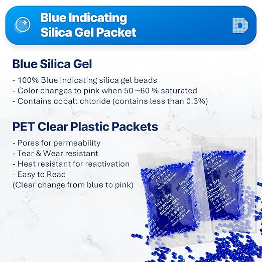 Dry & Dry 10 Gram Blue Indicating Silica Gel Packs - Image 2