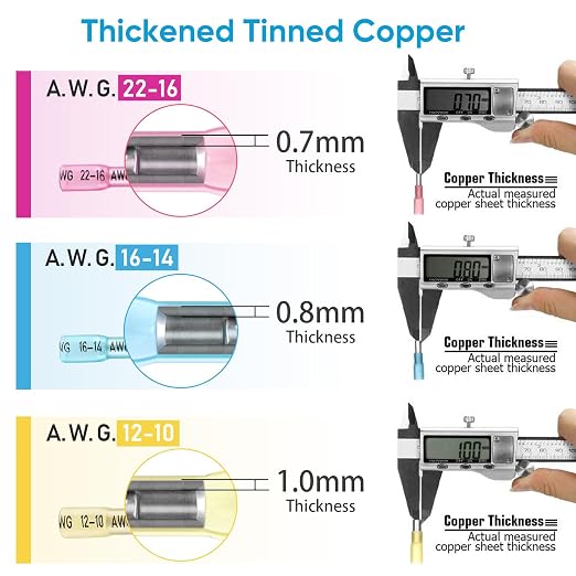 TICONN 330Pcs Heat Shrink Wire Connectors, Waterproof Automotive Marine - Image 4