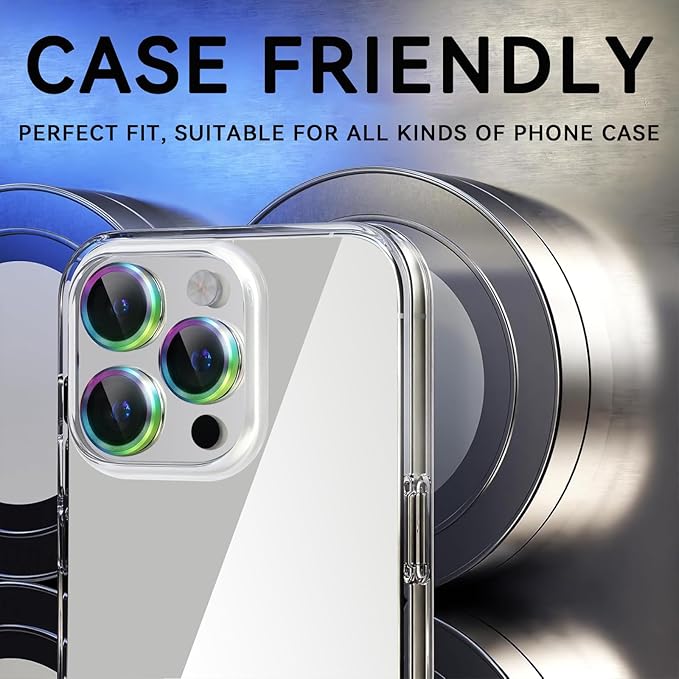 2 Pack Camera Lens Protector for iPhone 16 Pro/iPhone 16 Pro Max, 9H Tempered - Image 3