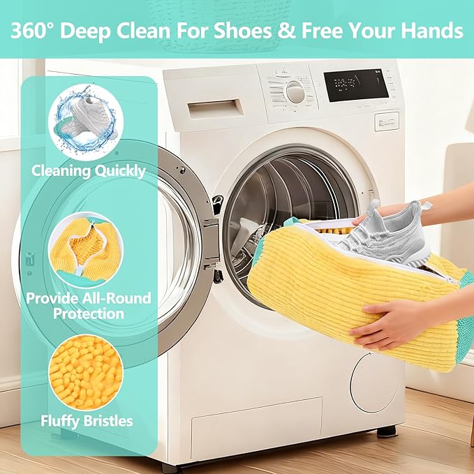 Shoe Washing Machine Bags 2Pcs, Shoe Cleaning Bag, 5-Size Laundry Bags- - Image 4