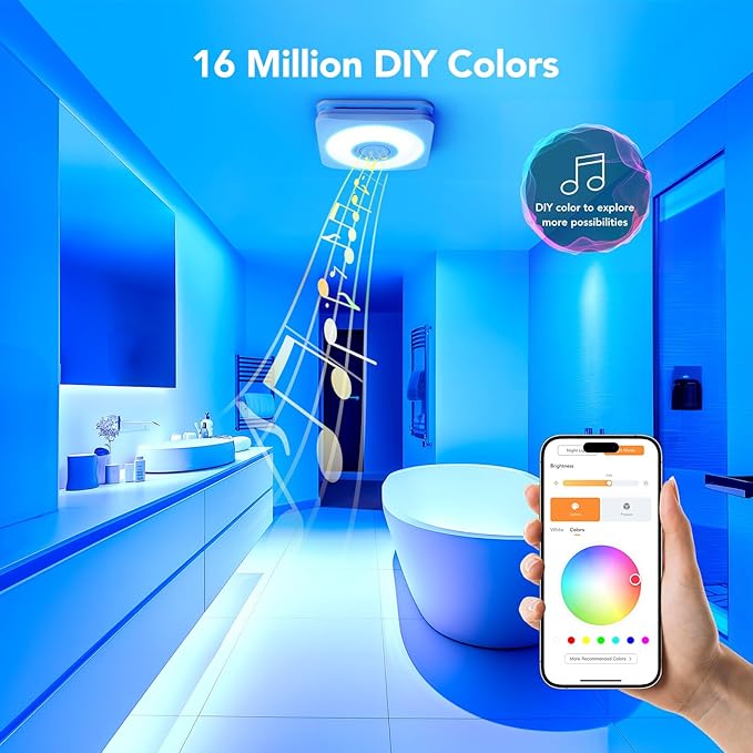 OREiN 4-in-1 Matter Smart Bathroom Exhaust Fan - Image 6
