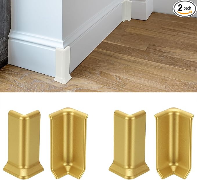 uxcell Self Adhesive Baseboard Corner Blocks, 3.23 Inch Wall Edge Corner by uxcell