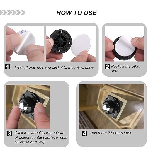 PlusRoc 16 Pack 1 Inch Self Adhesive Caster Wheels - Image 6