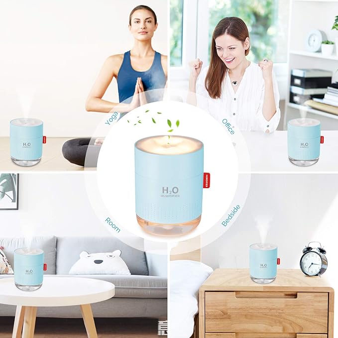 Portable Mini Cool Mist Humidifier, 500ml USB Personal Desktop Humidifier - Image 7