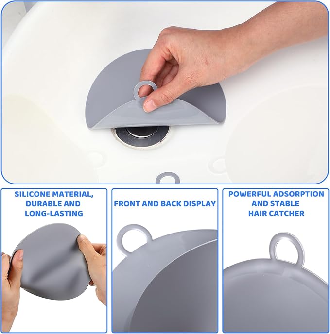 Yinkin 6 Pcs Drain Covers to Keep Bugs Out Silicone Shower Floor Tub Stoppers - Image 5