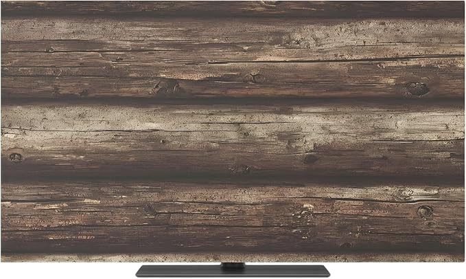Farmhouse Vintage Wood Grain Indoor TV Cover, Elastic TV Screen Protector - Image 2