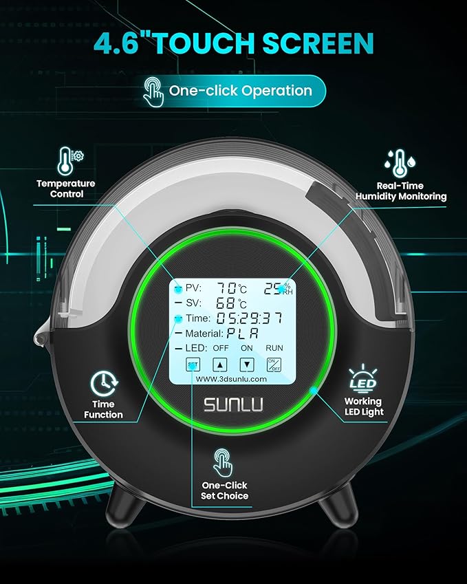 SUNLU Official Filament Dryer S2, Upgraded 3D Filament Dryer - Image 4