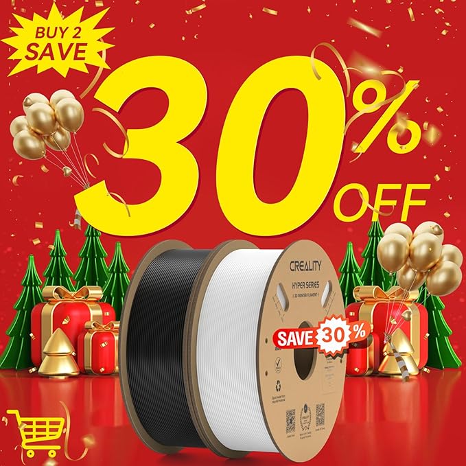 Creality Hyper PLA Filament Black&White 2KG, No-Tangling Stronger Toughness Fit - Image 2