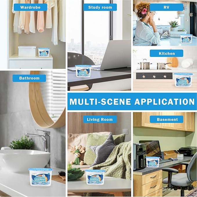 3-Pack Moisture Absorber, 9.8 oz, Traps Moisture & Humidity, Portable - Image 7
