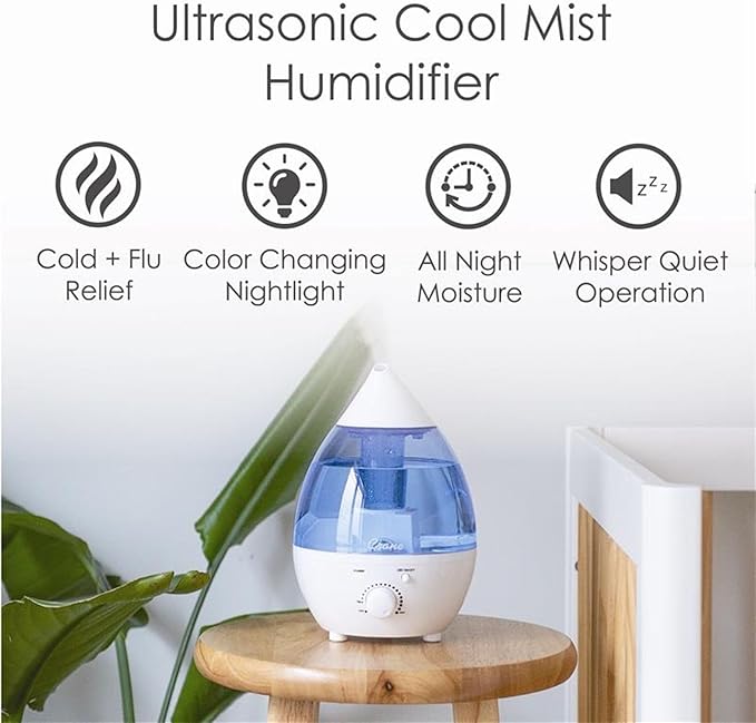 Crane Personal 1.3 Liter Ultrasonic Cool Mist Humidifier - Image 3