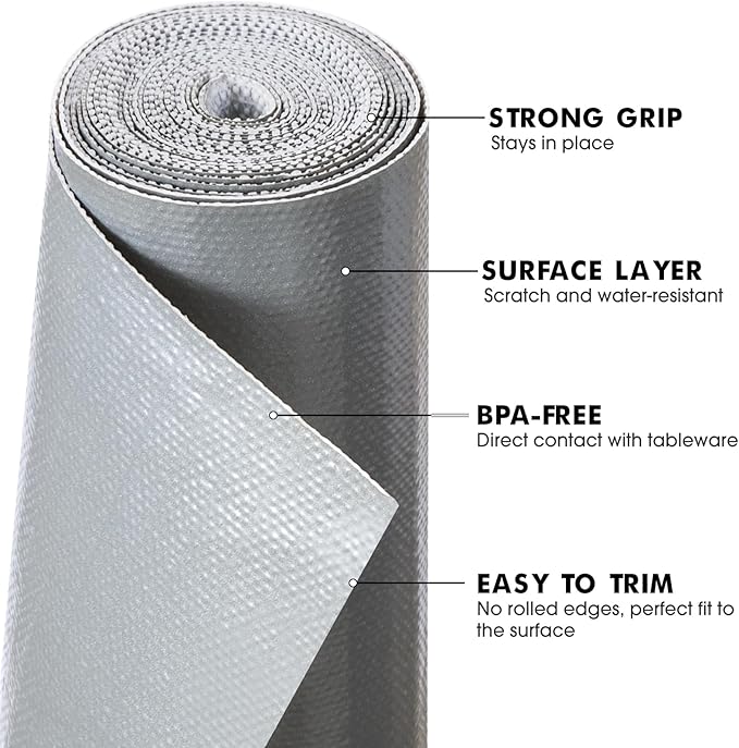 Viseeko Shelf and Drawer Liner for Kitchen Cabinet, Non-Adhesive Cabinet Liners - Image 8