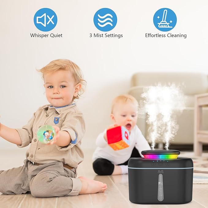SZO Humidifiers for Bedroom, 2.5L Capacity, Auto Shut-Off, 16 dB Quiet - Image 2