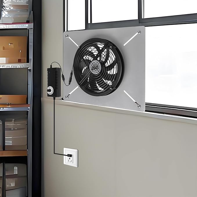 Crawlspace Ventilation Fan Basements Stainless Steel Vent Fan Window Exhaust - Image 2