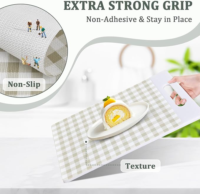 Shelf Liner for Kitchen Cabinets 18" x 240" Non-Adhesive Non-Slip Drawer Liners - Image 2