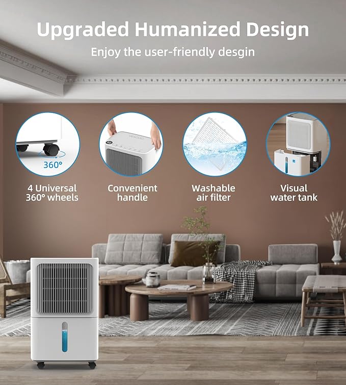 VEAGASO 2500 Sq. Ft Dehumidifier - Image 6
