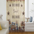 Farm Sheer Curtains 54 Inch Length American Country Barn Star Vintage Berry by Unknown