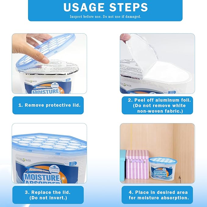 6-Pack Moisture Absorber, 9.8 oz, Traps Moisture & Humidity, Portable - Image 6