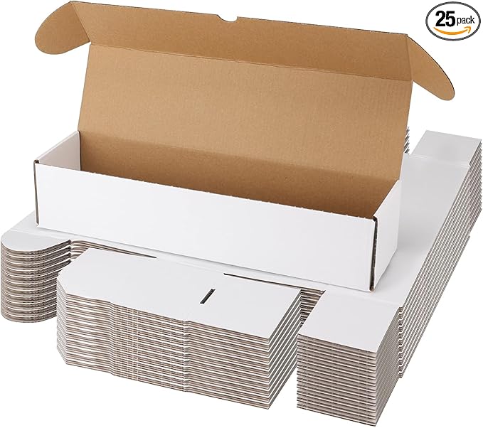 Bulk 600 Capacity Trading Cards Storage Box, in Total 25 Pack Brown White by Serwrsw