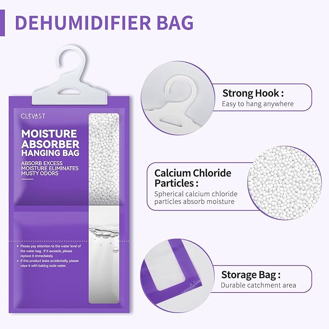 CLEVAST Moisture Absorbers Packets 10 Pack, Dehumidifier Bags - Image 4