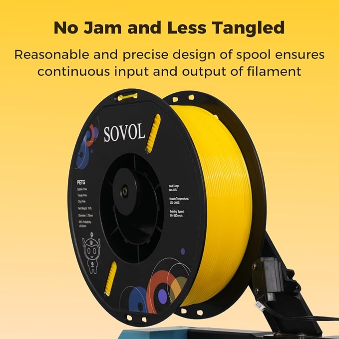 Sovol 3D Printer PETG Filament 1.75mm 1KG, High Precision, Strong Toughness - Image 5