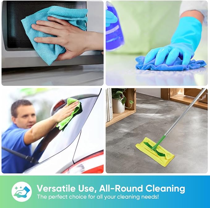 HOMEXCEL 400 Pack Microfiber Cleaning Cloths, Microfiber Towels - Image 5