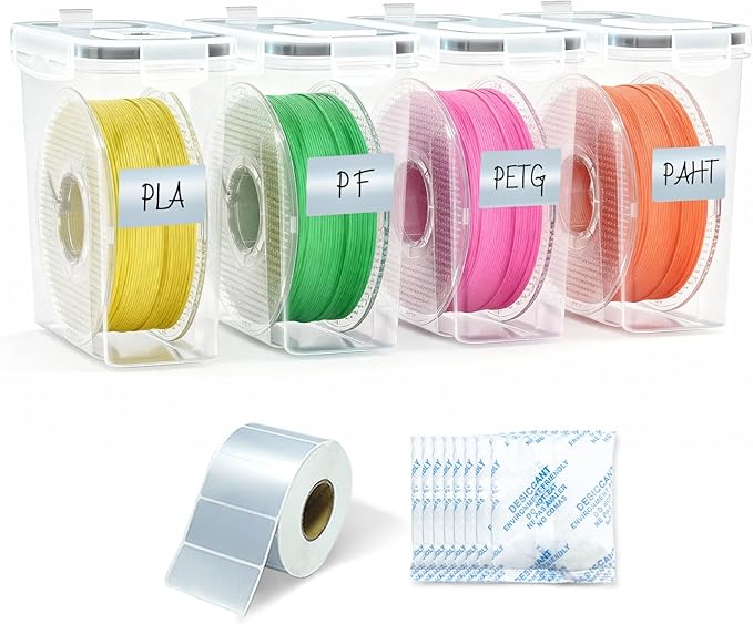 Filament Storage Box, 4 Pack Filament containers. This 3D Printer Filament by meturebear