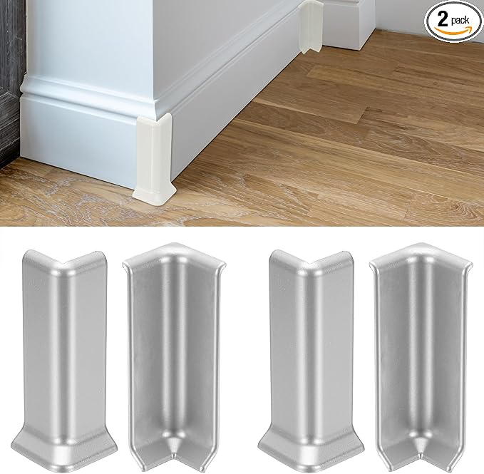 uxcell Self Adhesive Baseboard Corner Blocks, 4.07 Inch Wall Edge Corner by uxcell