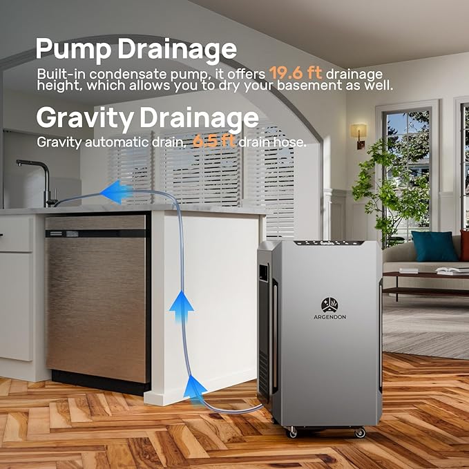 ARGENDON 120 PPD Dehumidifier for Basement, Commercial Dehumidifier - Image 6