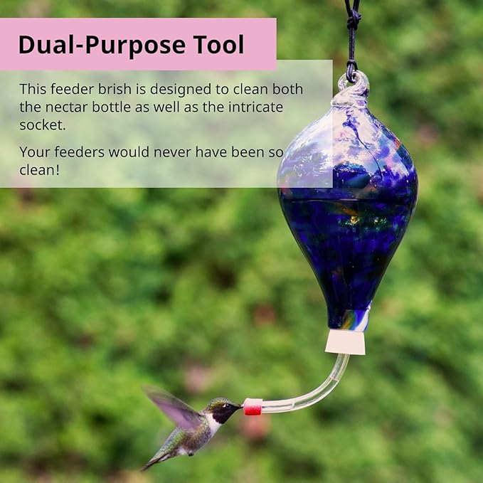 Hummingbird Feeder Cleaning Brush, Diswasher Safe Bristle, Removes Residue on - Image 5