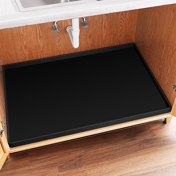 FLATO Waterproof Under Sink Mat 34" x 22" Shelf Liner by Unknown