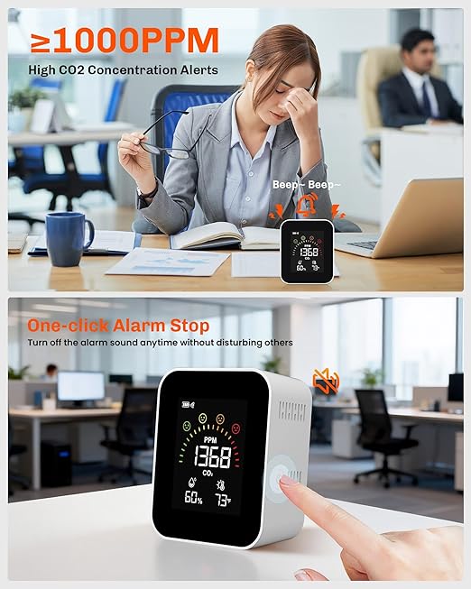 Air Quality Monitor Indoor for CO2, YOWEXA 400-10, 000 PPM Carbon Dioxide - Image 7