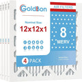 12x12x1 Air Filter 4 PACK, MERV 8 MPR 600 Pleated HVAC AC Furnace Dust Defense by Unknown